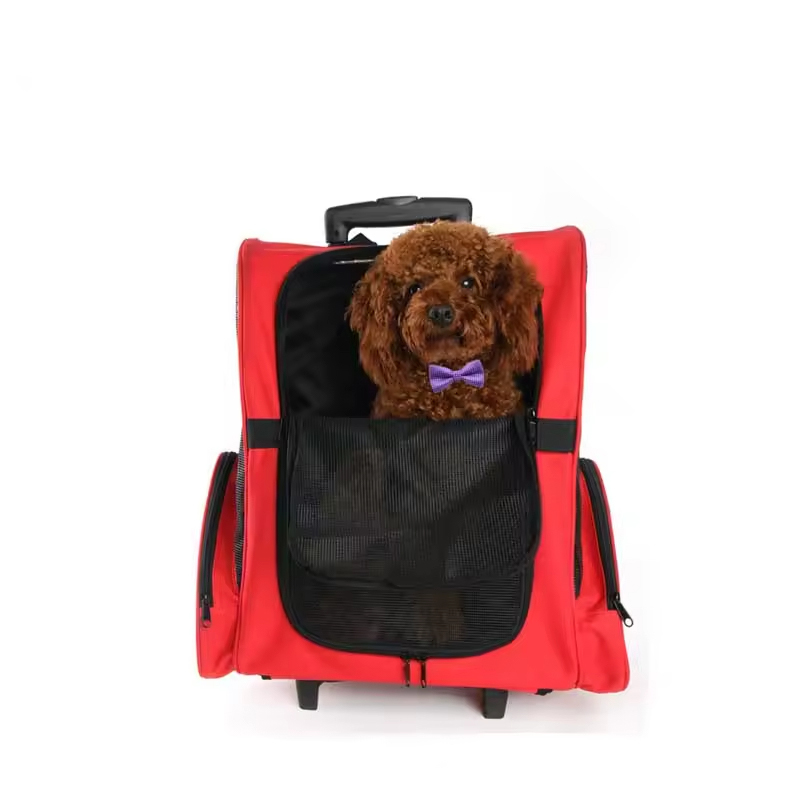 Breathable Pet Dog Carrier Travel Bag With Wheels