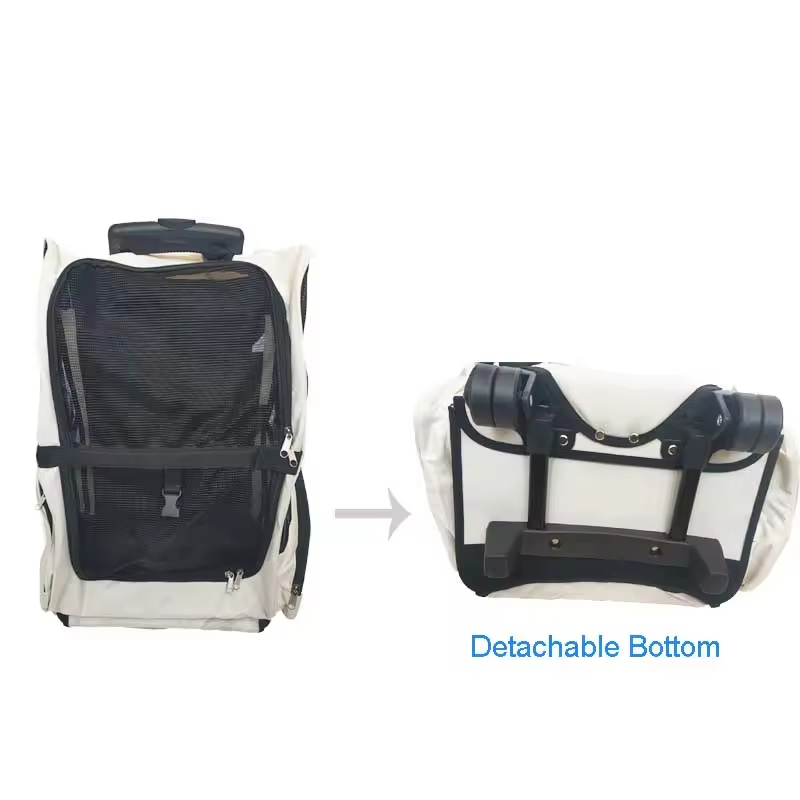 Breathable Pet Dog Carrier Travel Bag With Wheels