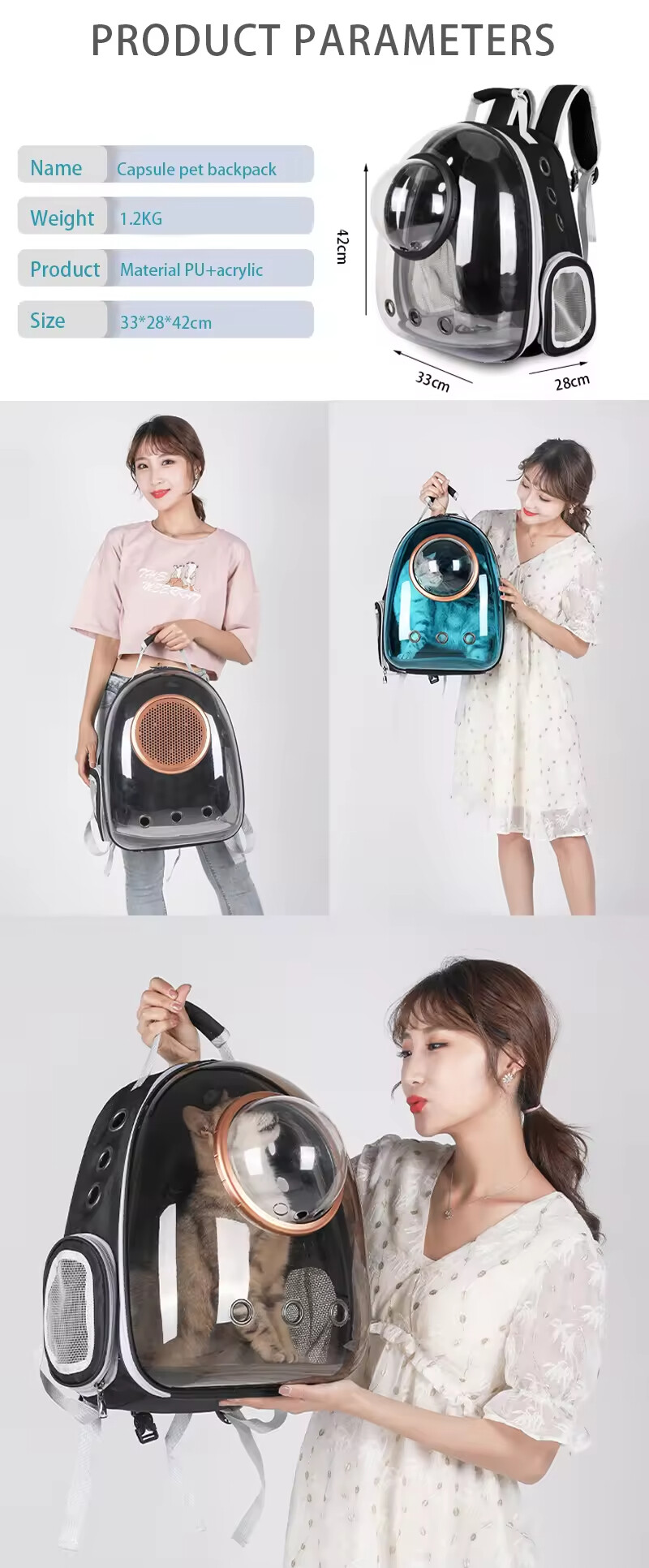 Portable and Breathable Pet Travel Bag