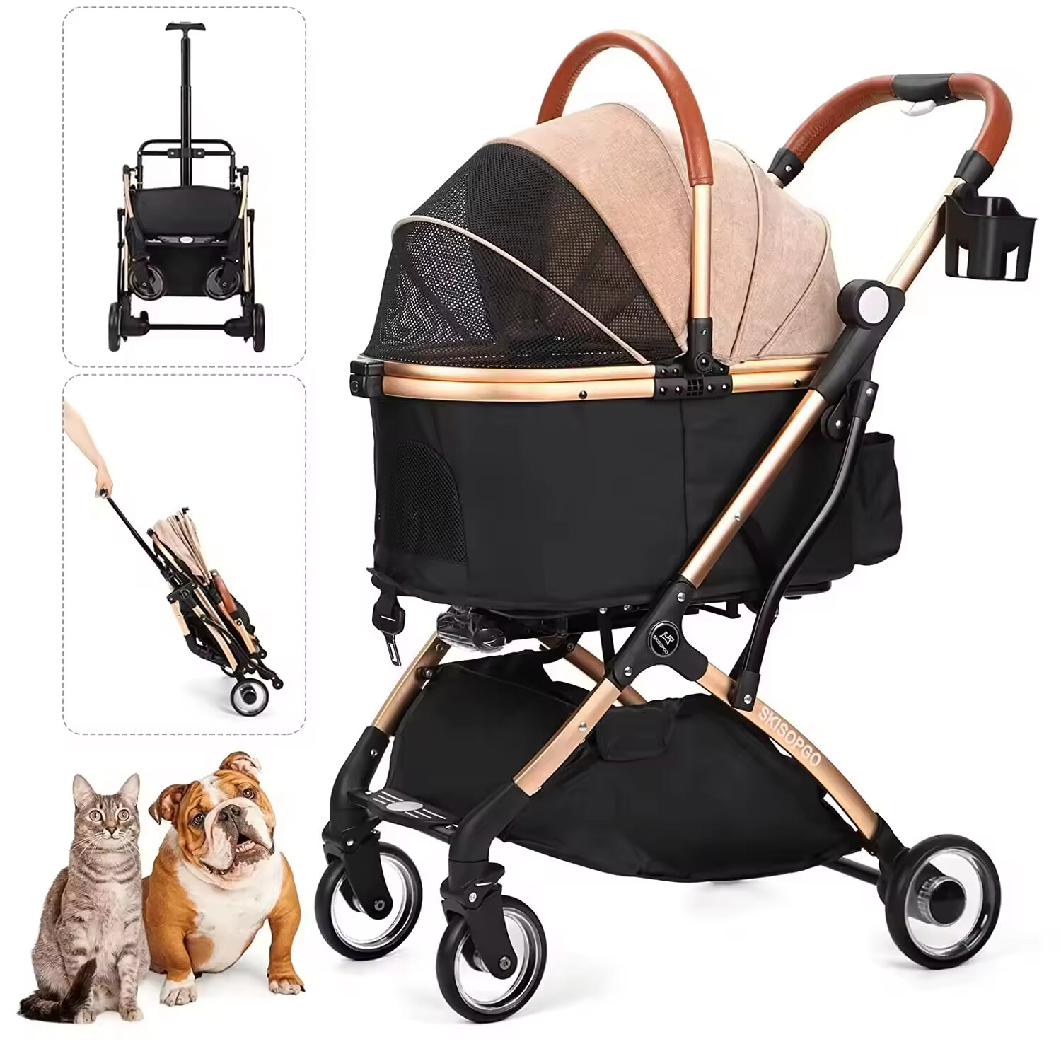 Waterproof Collapsible Pet Stroller