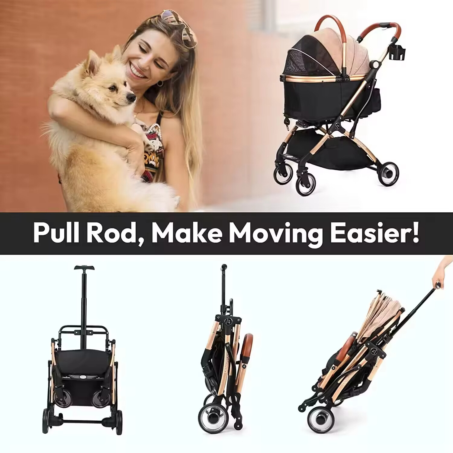 Waterproof Collapsible Pet Stroller