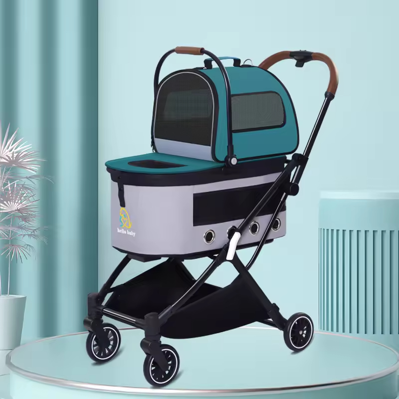 Luxury Double Dog Cat Stroller 