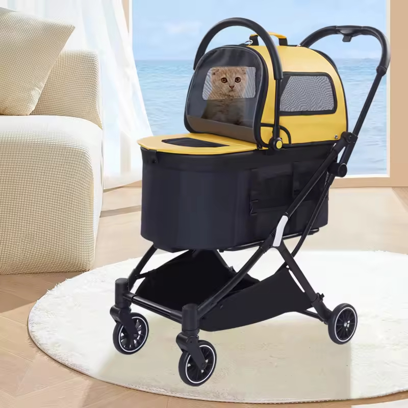 Luxury Double Dog Cat Stroller 