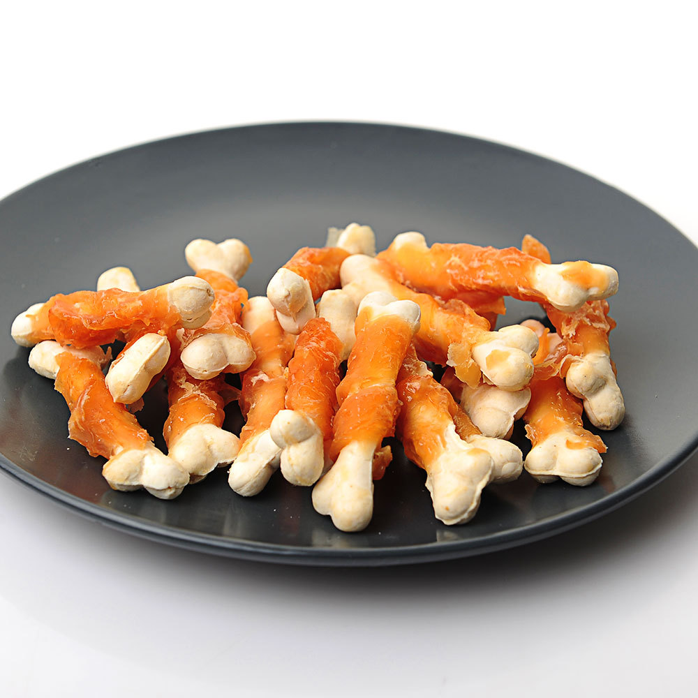 Chicken wrapped with calcium bones