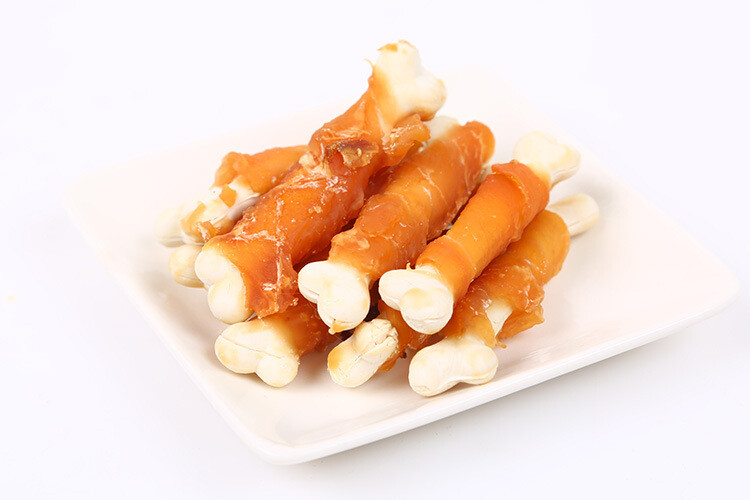 Chicken wrapped with calcium bones