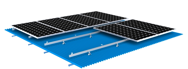 TonKor TSR-W01 Corrugated Metal Roof Solar Mounting System