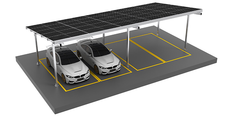 TonKor Solar Carport Ground Double-Pile
