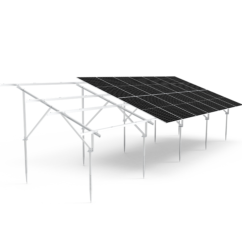 TonKor Ground Mount Carbon Steel Dual Pile Ground Screw Foundation