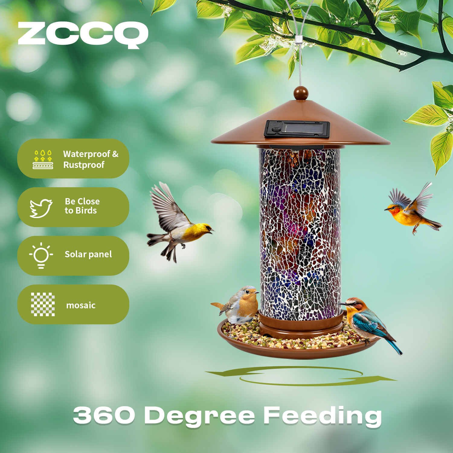 Comedero solar para pájaros Z Shop