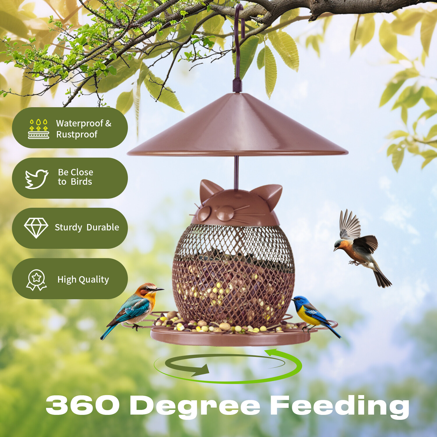 Comedero para pájaros Copper owl