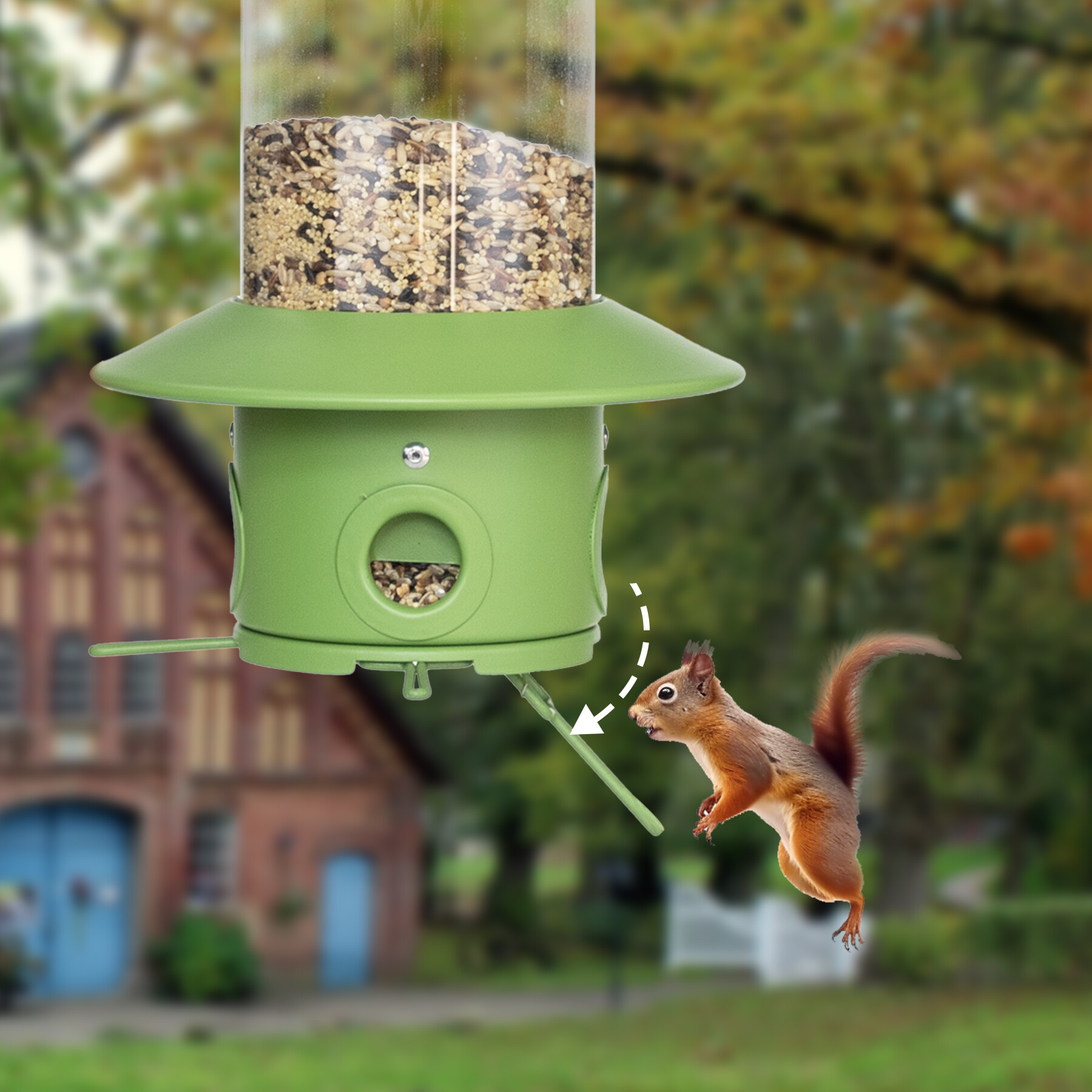 tubo pc verde chiaro mangiatoia per uccelli