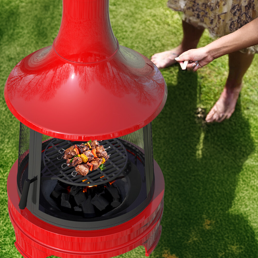 Barbecue da esterno alto rosso