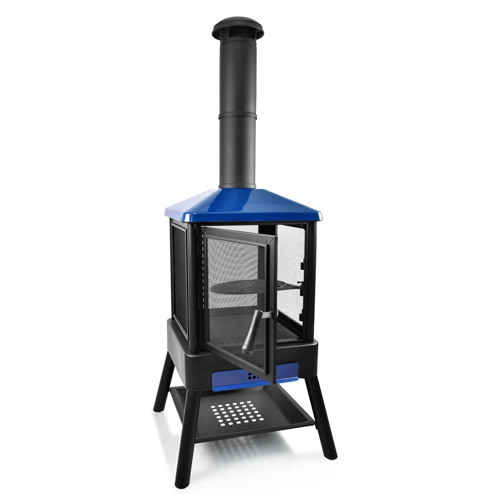 Immagine della stufa quadrata blu