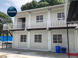 Lujosa casa contenedor prefabricada modular de 2 pisos y 20 pies para envío