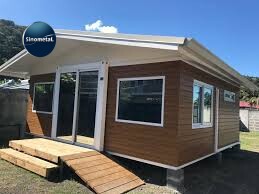 Cabaña Prefabricada Desmontable de 20 Pies con Base Simple, Casa Cápsula, Casa Contenedor Plegable/Oficina/Bar de Café/Tiendas