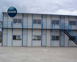 Nueva Tecnología de Oficina en Contenedor Estructura de Acero Marco Soldado Casa Contenedor de Paquete Plano