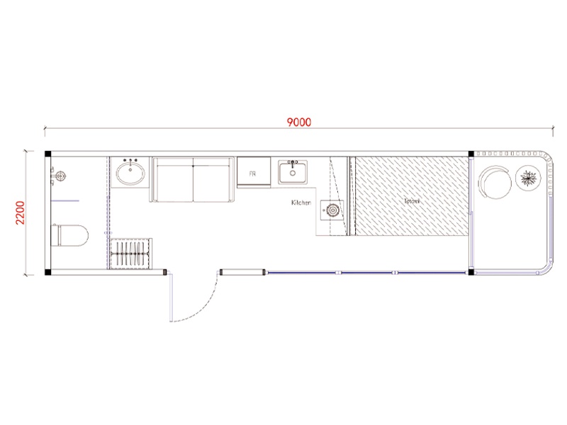 Kích thước 9 mét của Cabin Apple