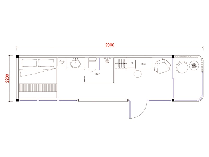 Kích thước 9 mét của Cabin Apple