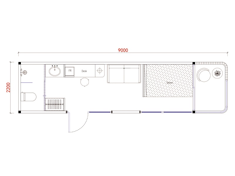 Kích thước 9 mét của Cabin Apple