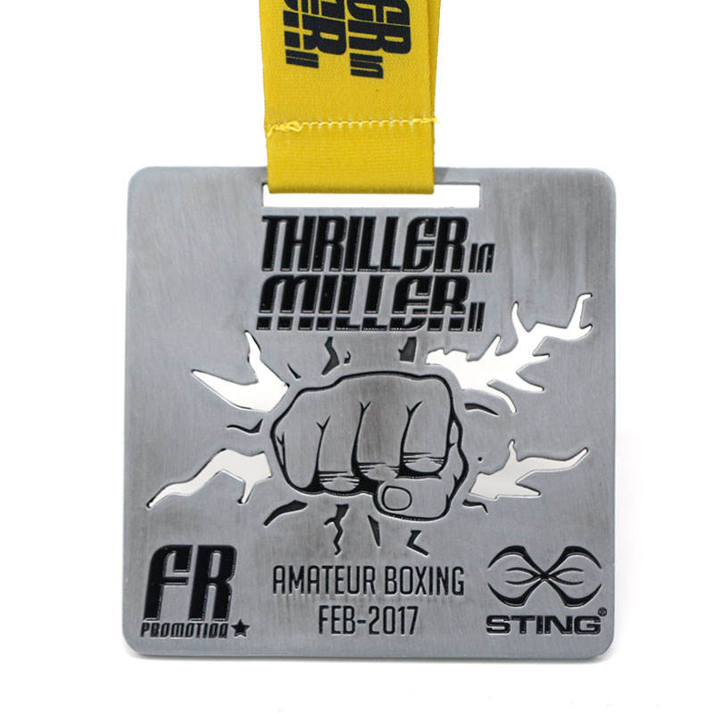 Medallas y trofeos de boxeo de campeonato en 3D de aleación de zinc personalizados