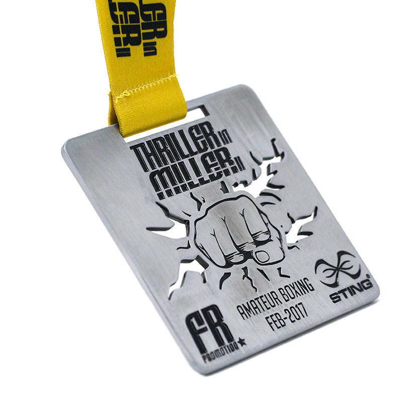 Medallas y trofeos de boxeo de campeonato en 3D de aleación de zinc personalizados
