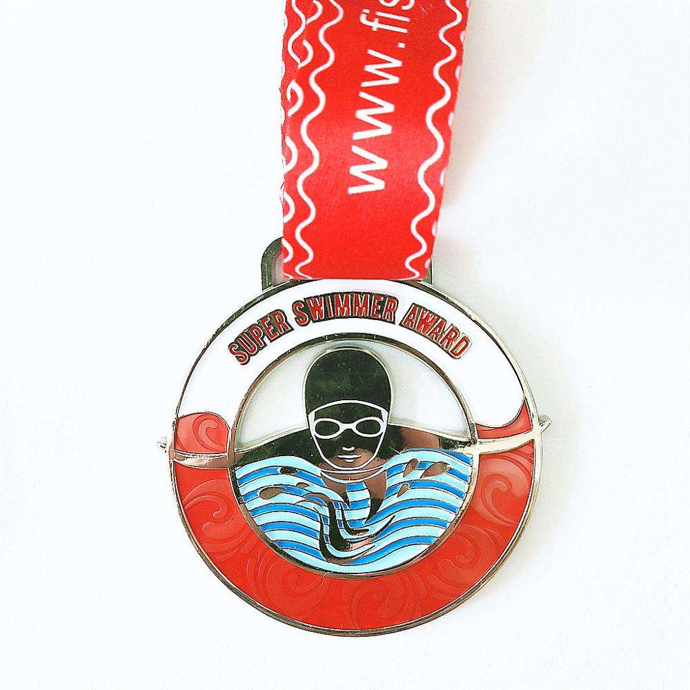 Medallas de competición como medallas conmemorativas económicas para natación