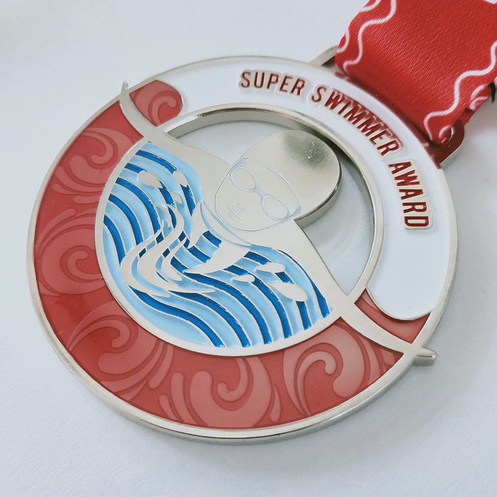 Medallas de competición como medallas conmemorativas económicas para natación