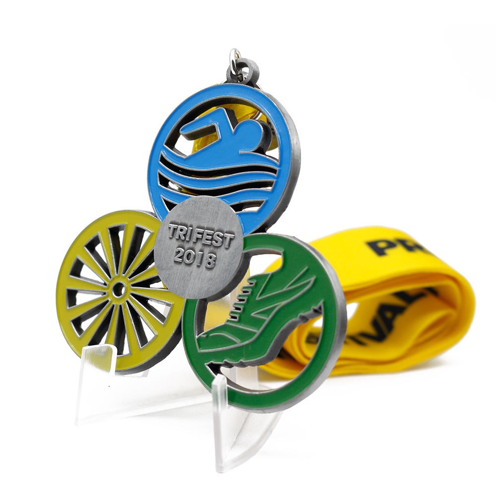 Grabado personalizado de logotipo en medalla de madera sostenible para bicicleta, premio deportivo en blanco para carreras de bicicletas, medalla de madera