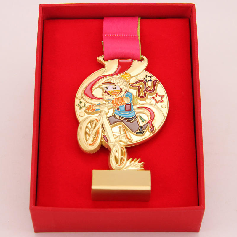 Medallas deportivas personalizadas, medallas de metal, bicicleta de montaña, bicicleta de equilibrio para niños, campeonato de campo a través, souvenirs de automóvil