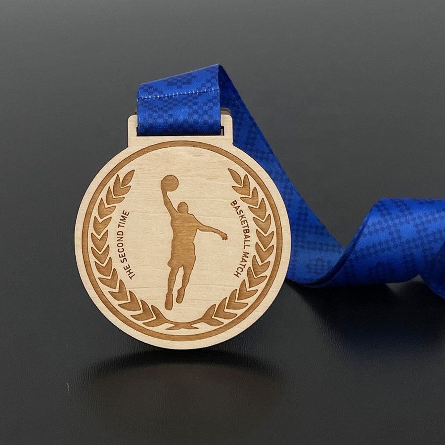 Medallas de madera ecológicas impresas con UV más vendidas, medallas de madera cortadas con láser protegidas, medallas de madera personalizadas.