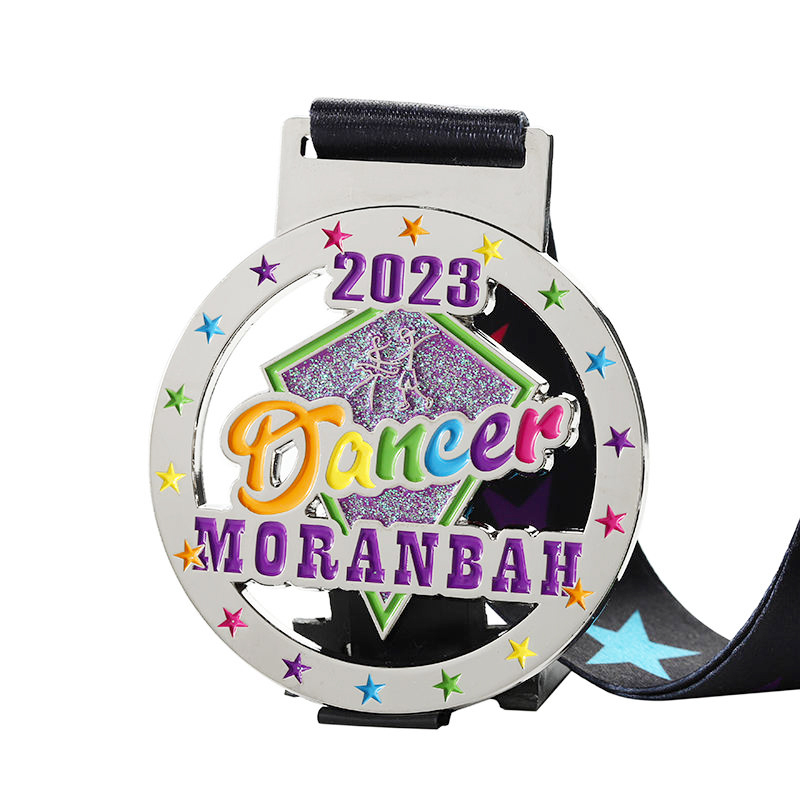 Medallas de competición OEM, logotipos personalizados, medallas de baile de metal, efecto brillante de esmalte, patinaje artístico, gimnasia latina, medallas de carnaval