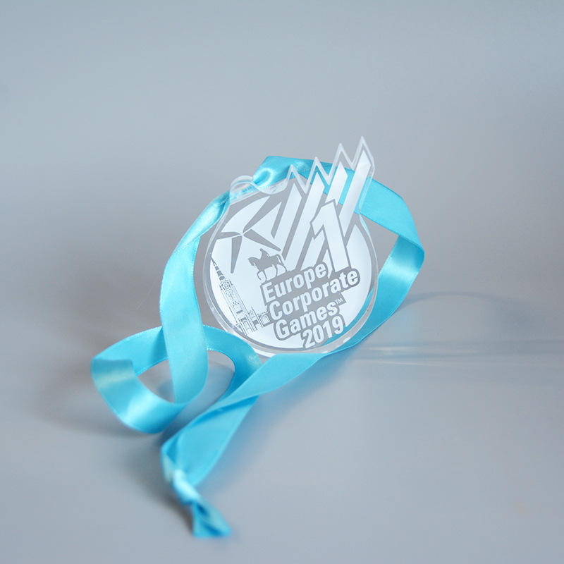 Personalización de Medallas Deportivas Multipropósito de Cristal Acrílico Transparente