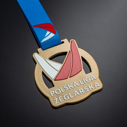 Medalla conmemorativa con forma de velero plateado para el Rhodes Premier's Cup Regatta, medalla conmemorativa del 2023.