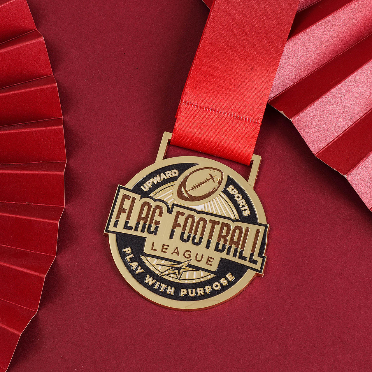 Medalla Deportiva de Fútbol de Metal de Medalla de Oro de Maratón