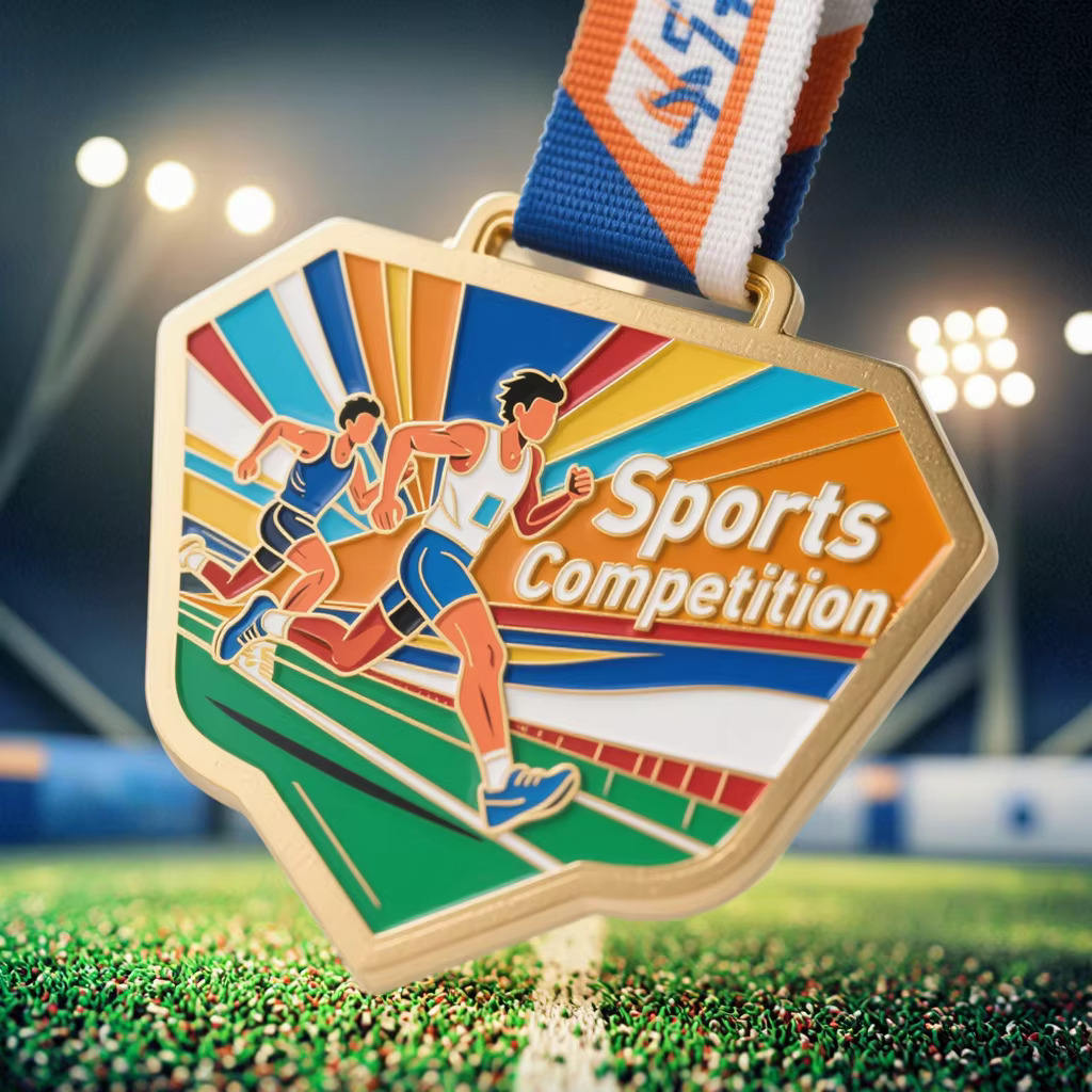 Cinta de premio deportivo personalizada de medalla de metal 3D con diseño de logotipo de recuerdo para trofeo de oro de taekwondo y fútbol