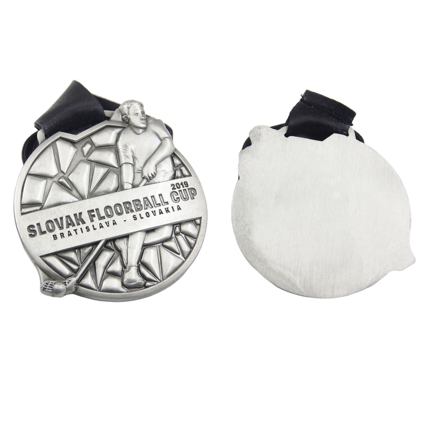 Medallas deportivas de hockey sobre hielo de metal 3D personalizadas al por mayor con cinta para gimnasia