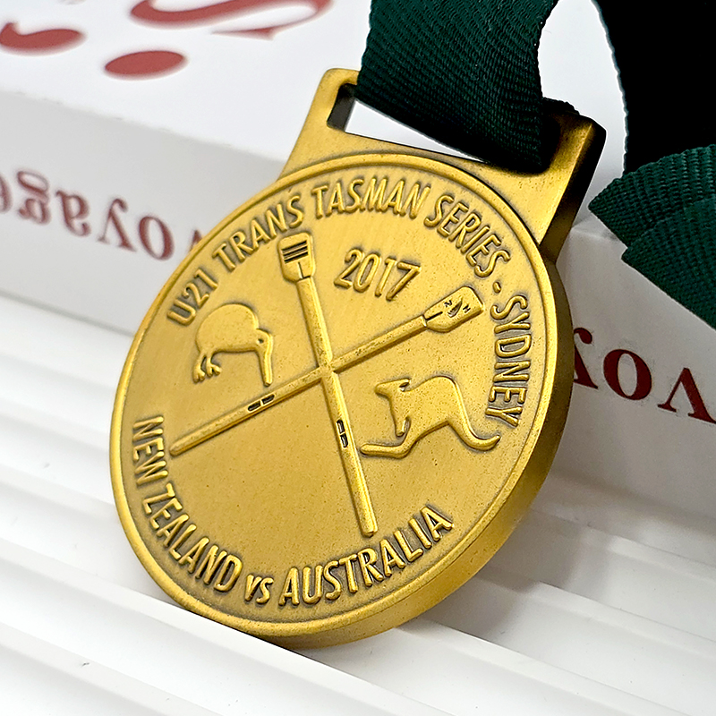 Vintage Bronzerelief Trans-Tasman-Serie Ruderwettbewerb Gedenkmedaille Metalltextur Sportehrenmedaille