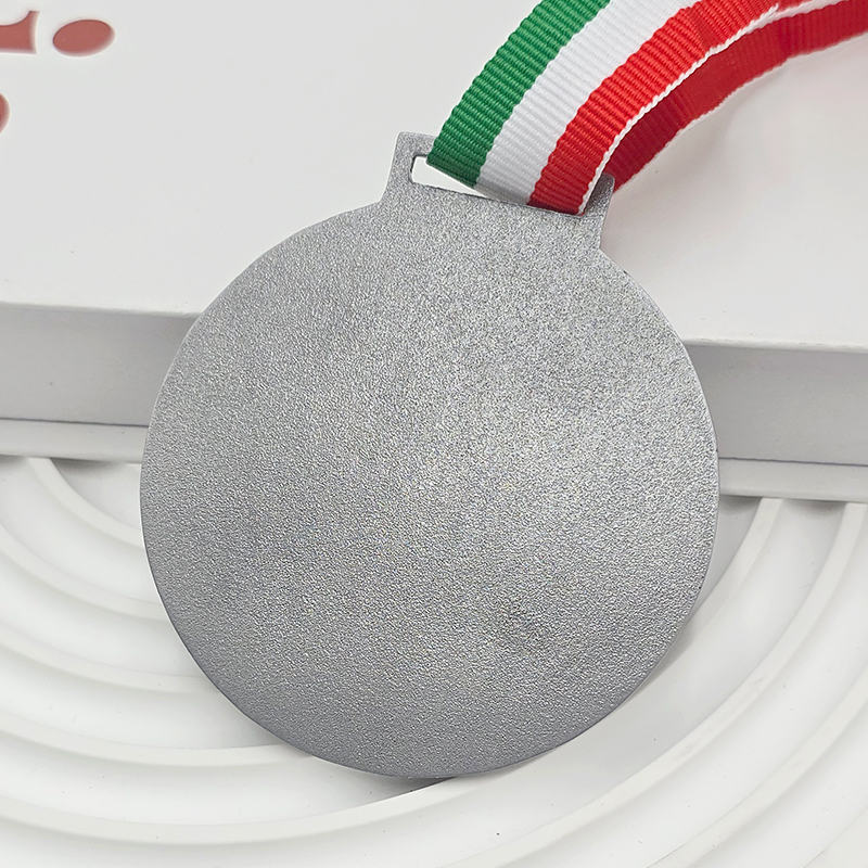 Marathon Retro Silber 3D Relief Gedenkmedaille, Metallischer Laufwettbewerb Sammlerabzeichen