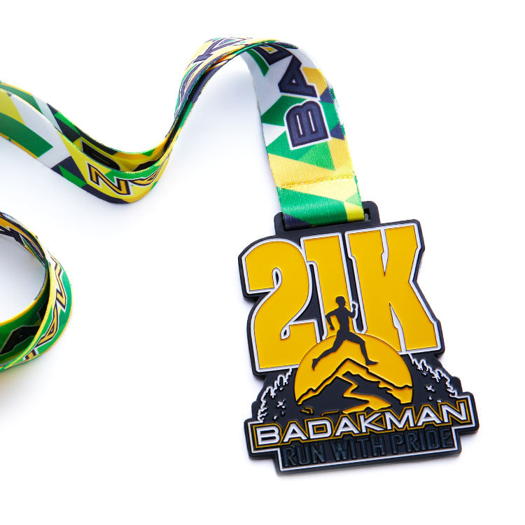Maßgeschneiderte 21k Gold Badakman Medaille Souvenir Sportmedaille Band