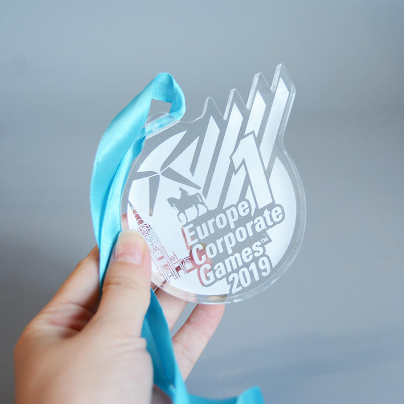 Sportmedaille Anpassung Vielseitig Transparent Glas Kristall Acryl Medaille