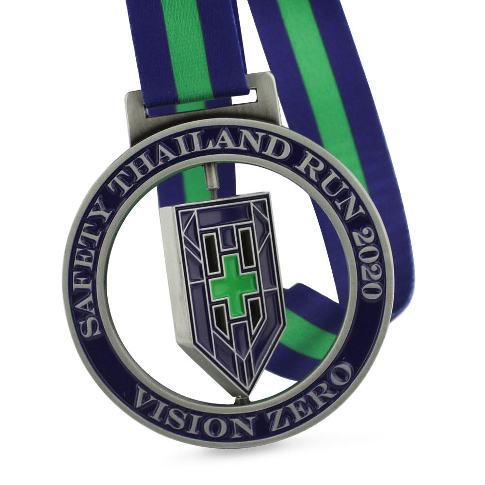 Günstige Metall-Drehmarathonmedaille / Benutzerdefinierte 3D-Drehmedaille