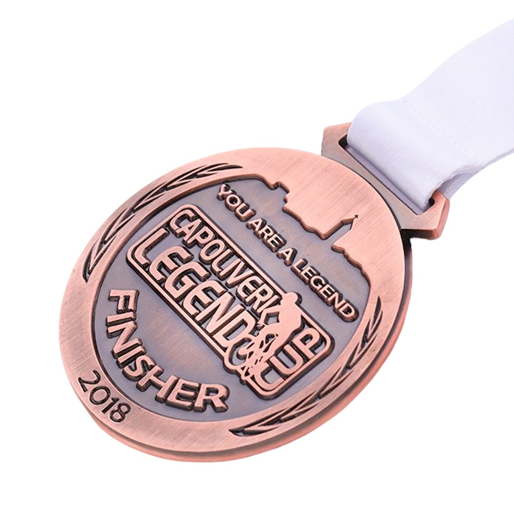 Triathlon-Drehmedaille, antike silberne Gedenkabzeichen für Schwimmen, Radfahren und Laufen