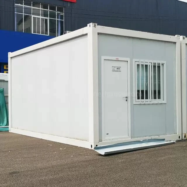 Nhà container gấp gọn, có thể xếp chồng, lắp ráp nhanh chóng, kích thước 40 feet, dùng làm nhà ở hoặc văn phòng nhỏ.