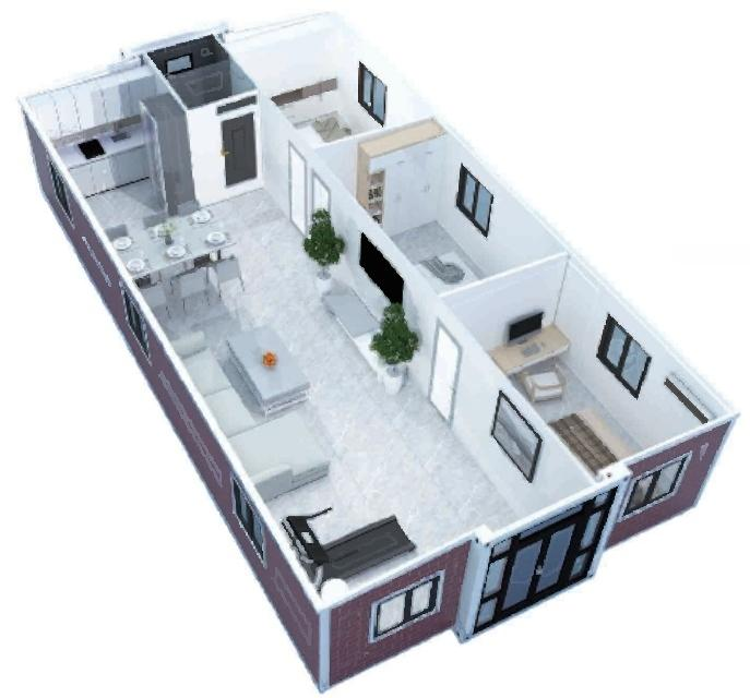 Phòng Mở Rộng 40FT Hai Cánh