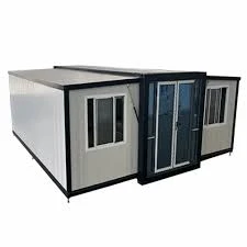 Expandible Habitación Prefabricada Plegable Lateral Plegable 20Ft Shipping Container House