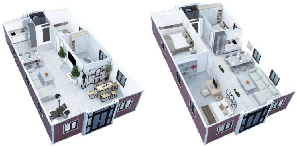 Sala de Extensión de Doble Ala de 40FT