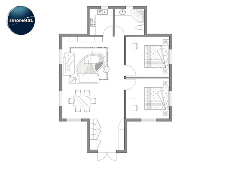80平单层别墅 80平单层别墅