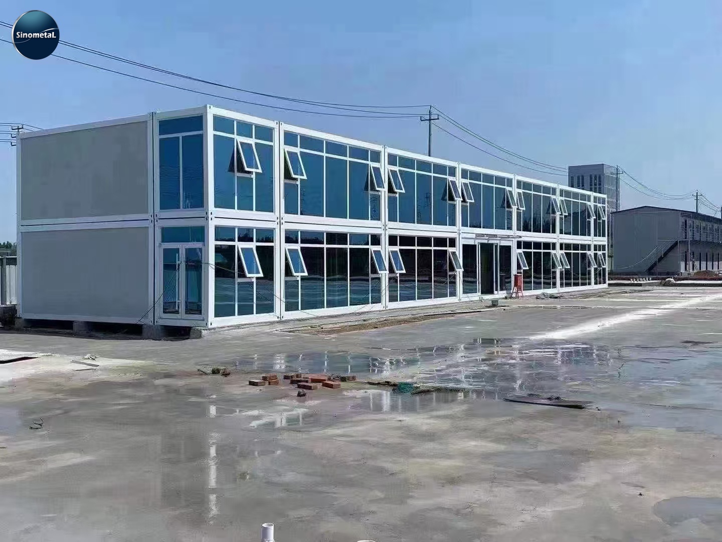 Casa Prefabricada de Contenedor Marítimo de 40 Pies con Dos Dormitorios y Empaque Plano