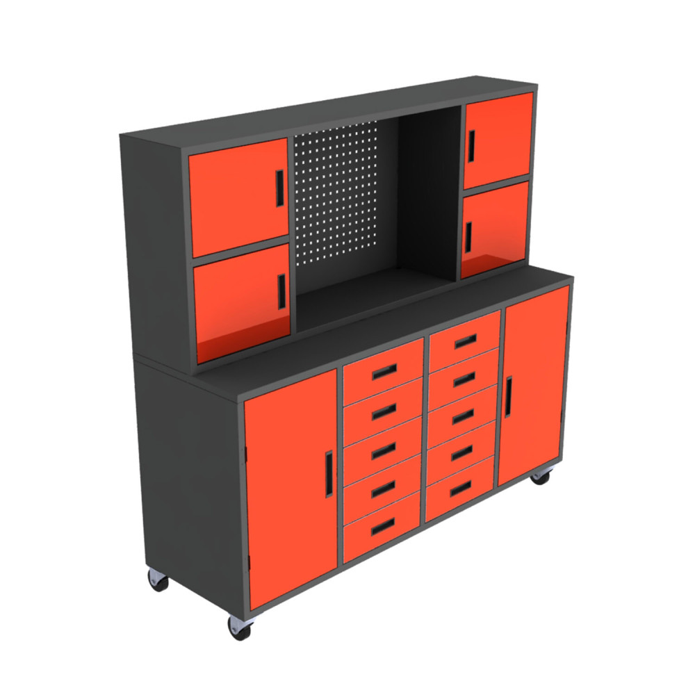 [New Show]Intelligent Partition Tool Cabinet with Pegboard | Removable all-around storage