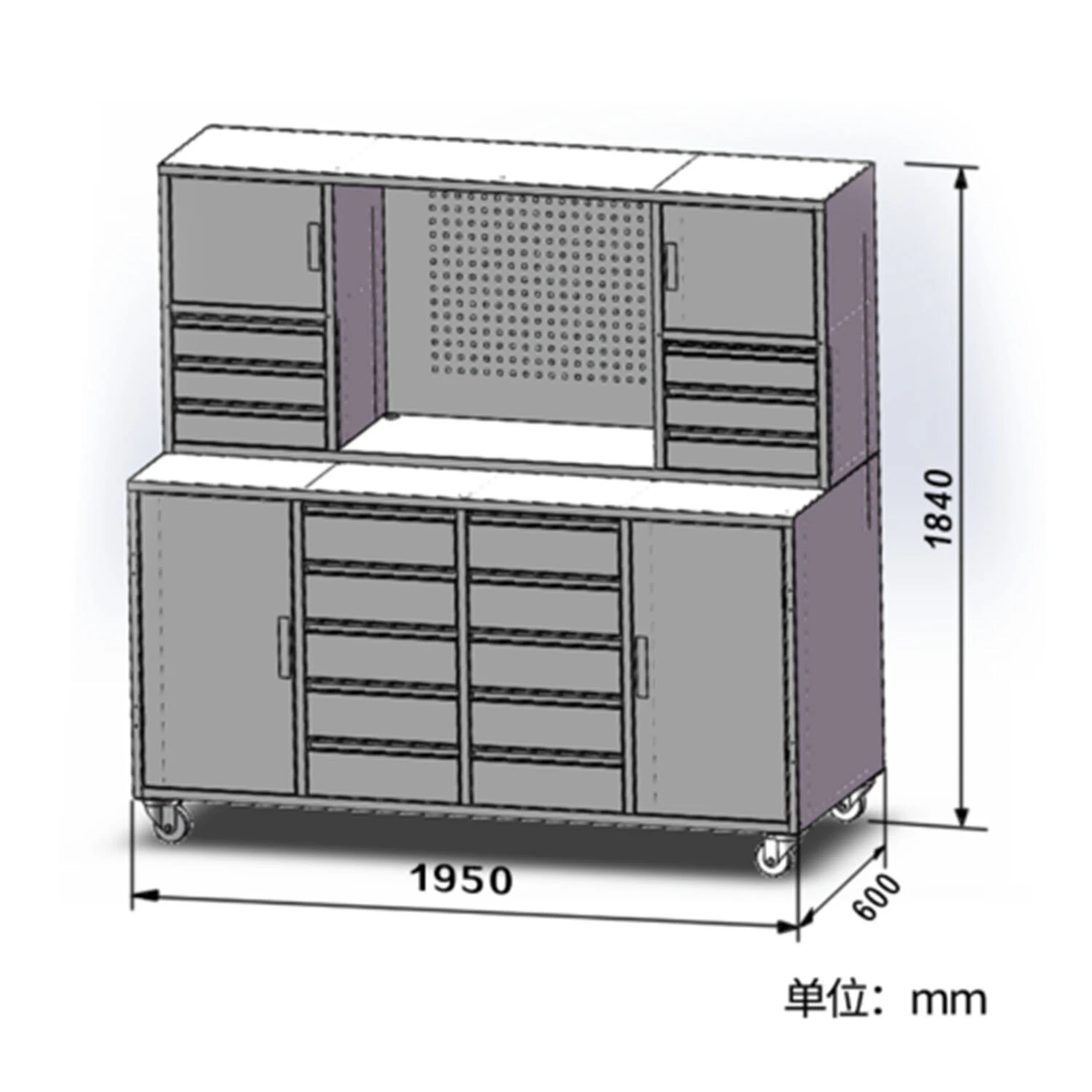 [New Show]Intelligent Partition Tool Cabinet with Pegboard | Removable all-around storage